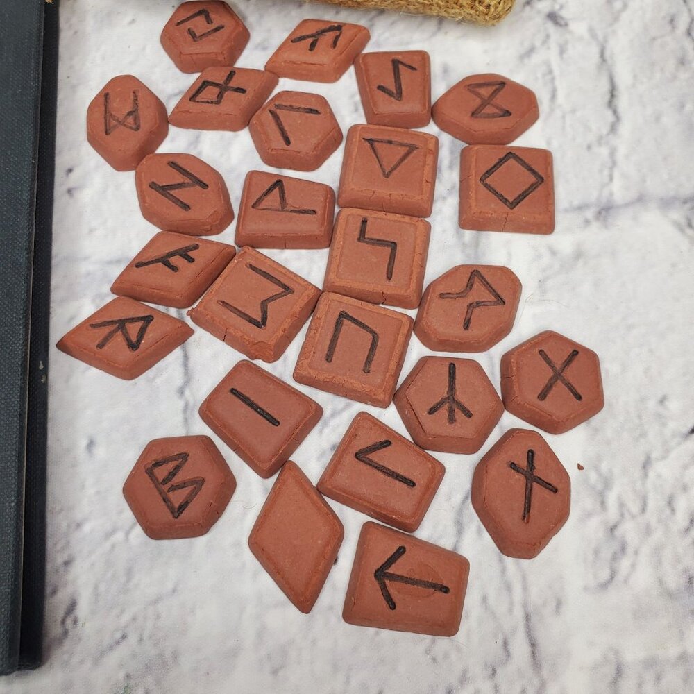 The Runes Book & Rune Stones Set by Horik Svenssons Hardcover Book 1995 Edition - Picture 6 of 8